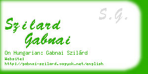 szilard gabnai business card