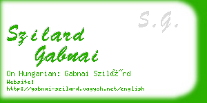 szilard gabnai business card